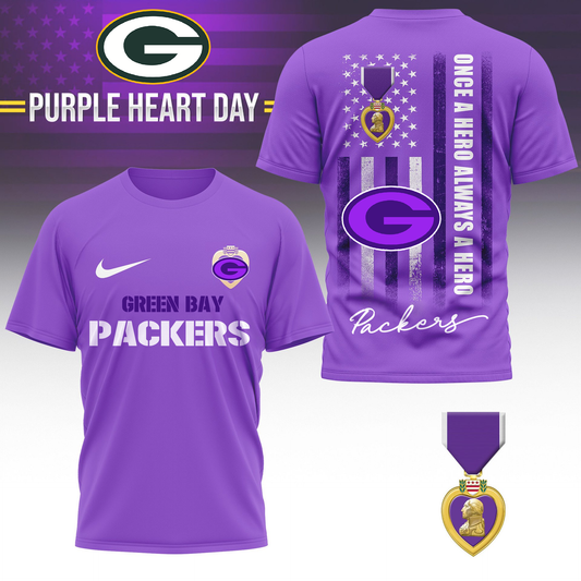 GBP Premium National Purple Hear Day 3D Shirt  300626