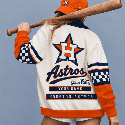 HA X MLB Premium Cardigan Jaket Personalized Gift For Fan Baseball Men Women - Limited Edition