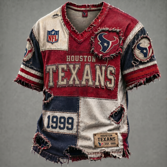 HOU X NFL Premium V-Neck T-shirt Gift For Fans 0106