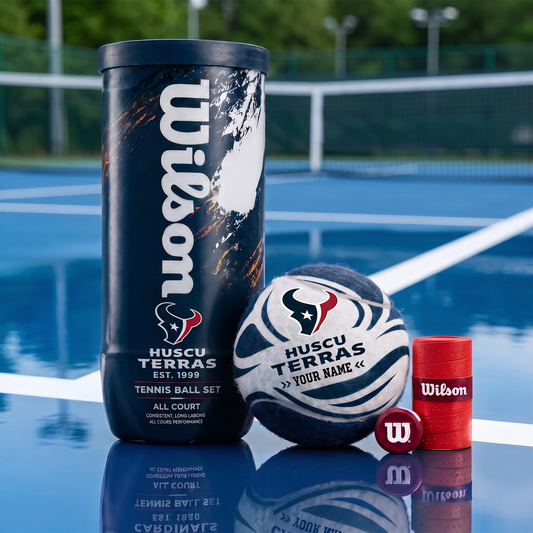 HOU X PREMIUM NFL EXCLUSIVE PERSONALIZED TENNIS BALL SET