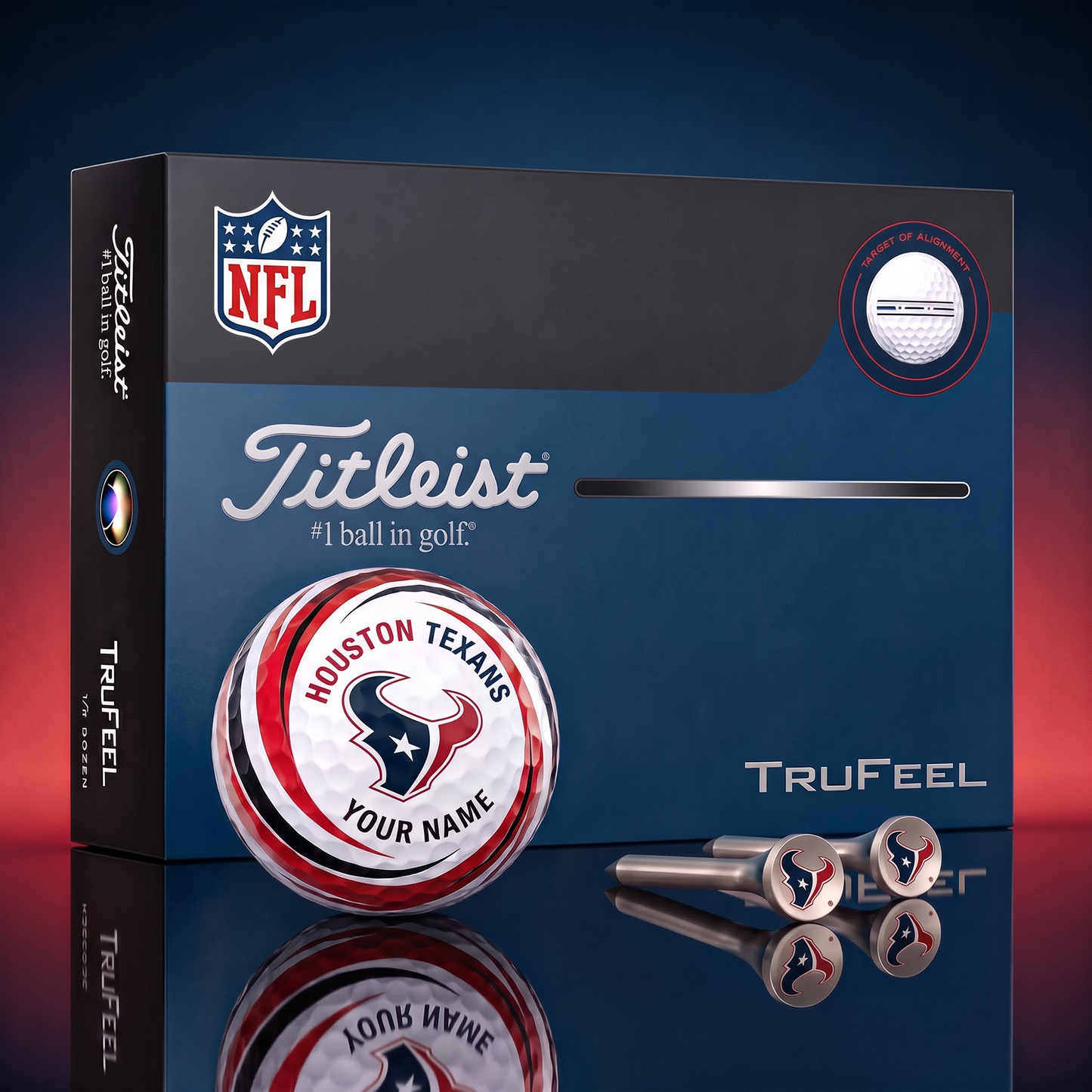 HOU X SIGNATURE NFL DELUXE PERSONALIZED GOLF BALL SET – PREMIUM EDITION