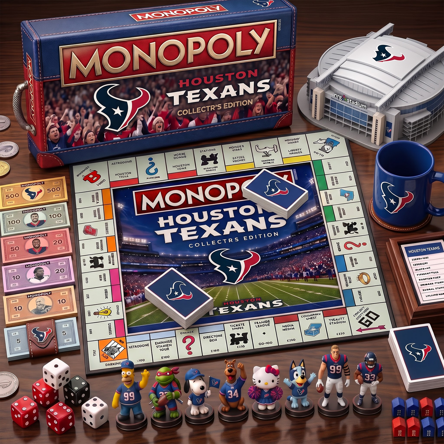 HT_PREMIUM MONOPOLY NFL COLLECTOR’S EDITION BOARD GAME