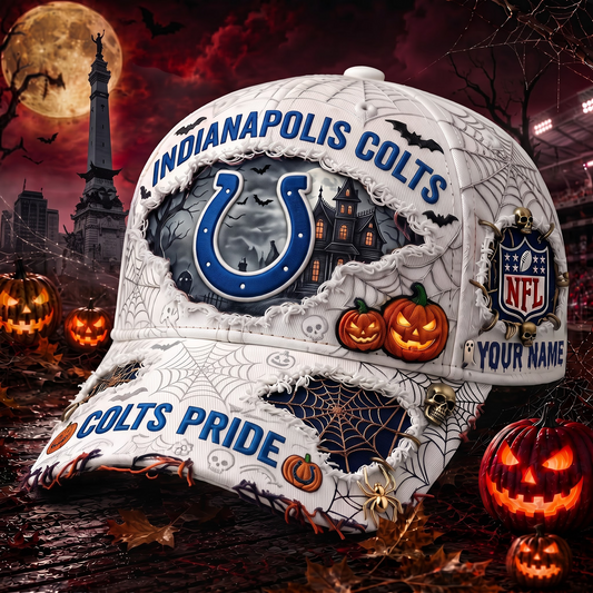 IC_NFL Premium Haunted House Themed 3D Distressed-Effect Baseball Cap