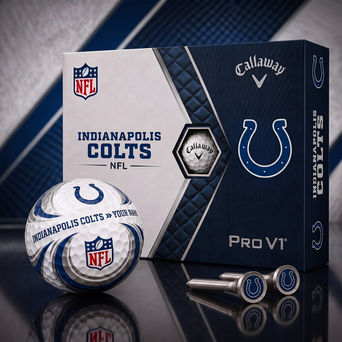 IC_PREMIUM NFL PERSONALIZED PRO V2 GOLF BALL SET COLLECTOR EDITION 1808