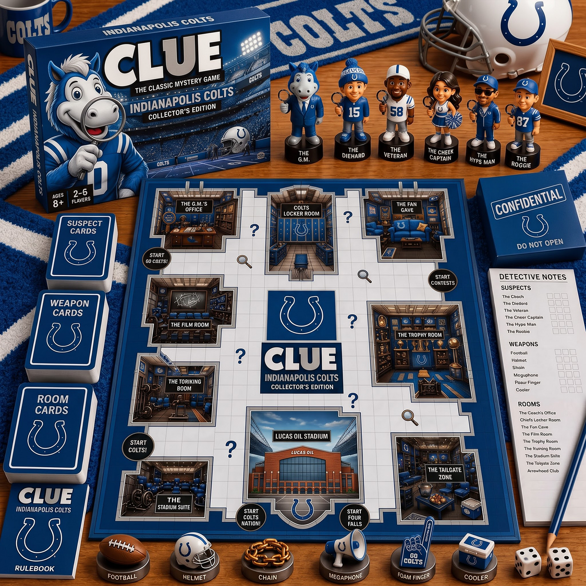 IND X PREMIUM NFL FOOTBALL CLUE – Ultimate Fan Mystery Game Set