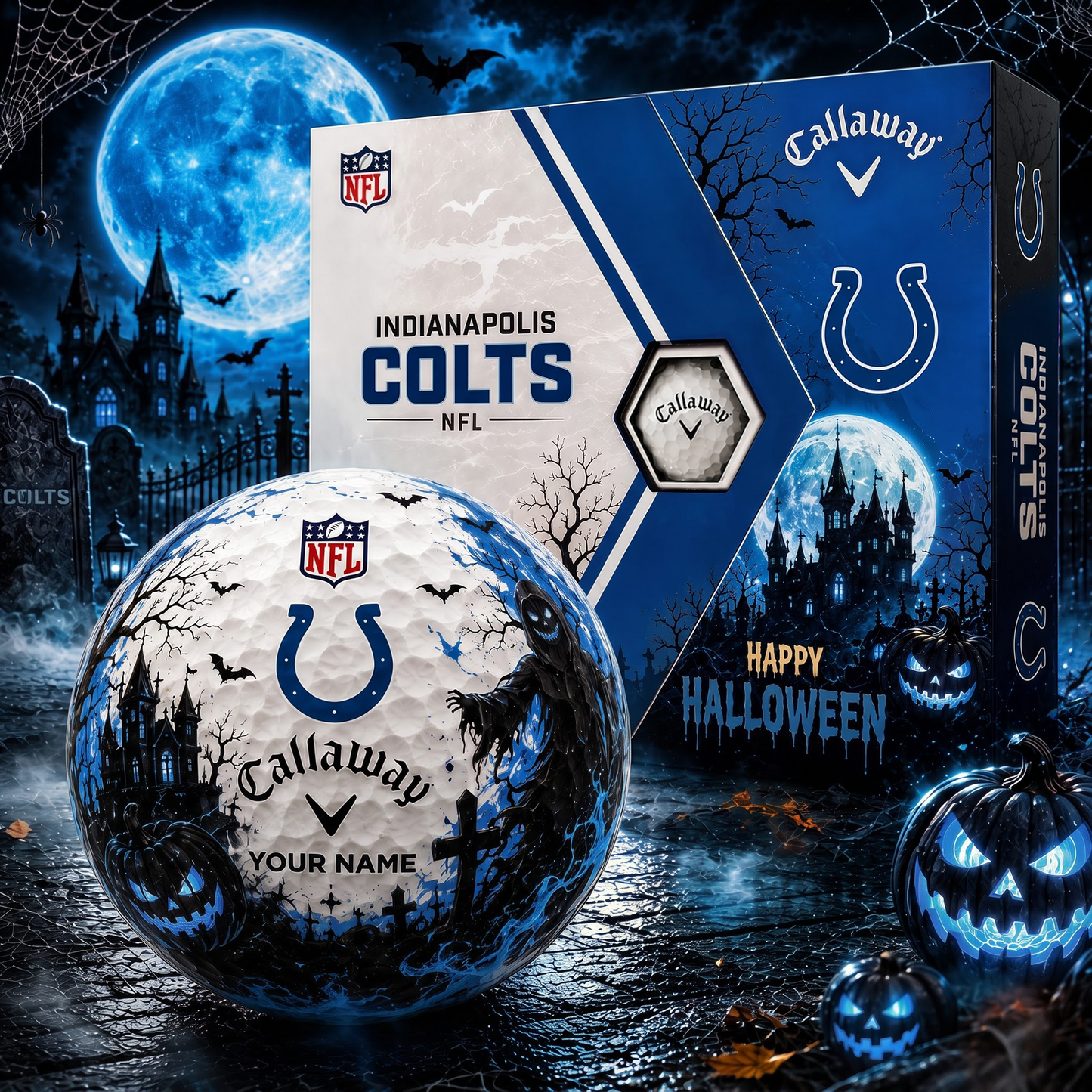 IND X Premium NFL Halloween Golf Ball Limited Edition V3