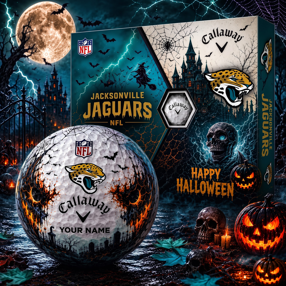 JAC X Premium NFL Halloween Golf Ball Limited Edition V2