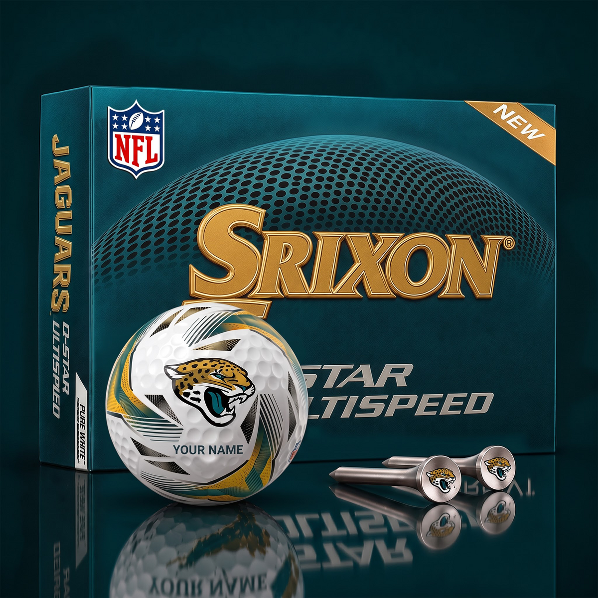 JJ_NFL Football Fan Signature Golf Ball Set  Personalized Edition