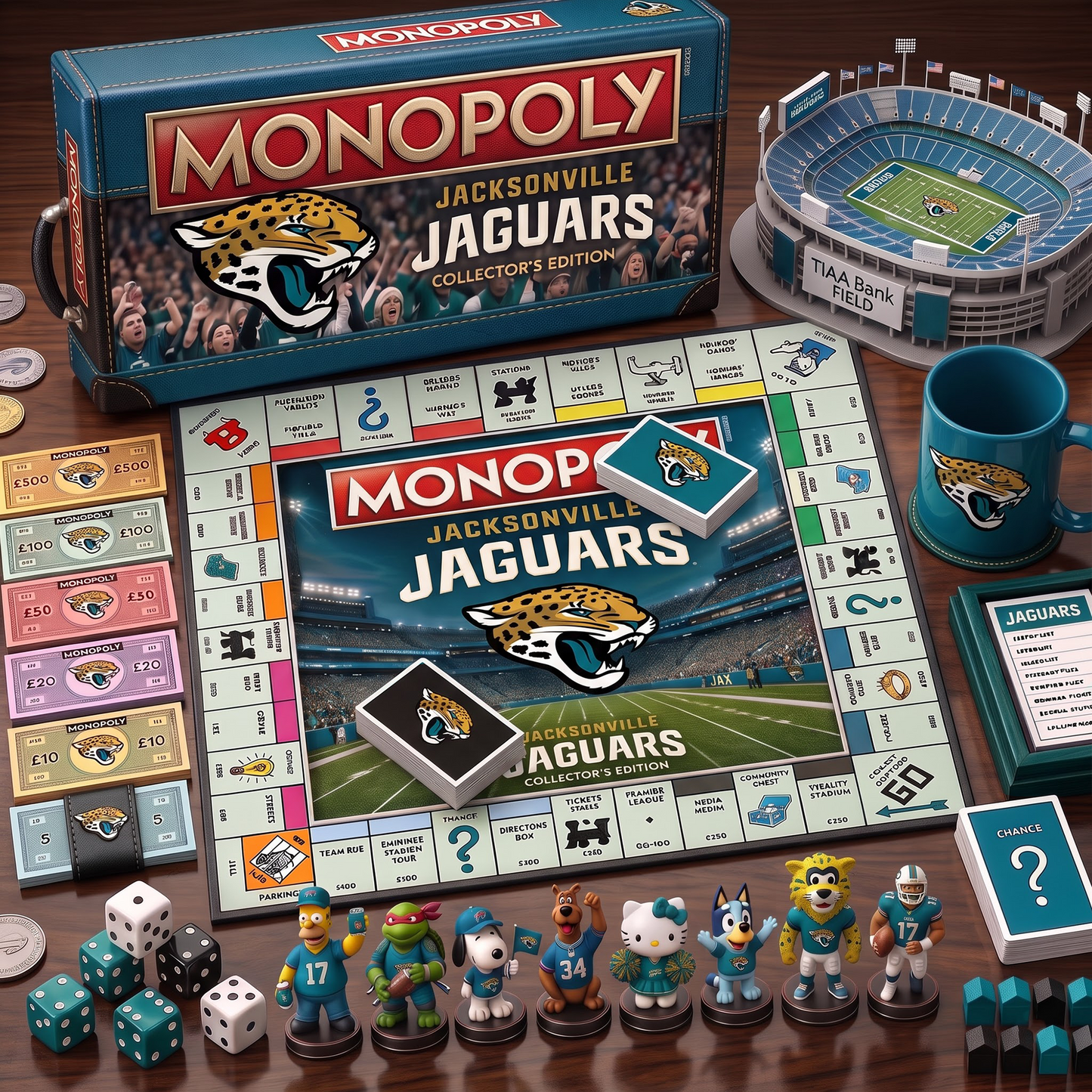 JJ_PREMIUM MONOPOLY NFL COLLECTOR’S EDITION BOARD GAME