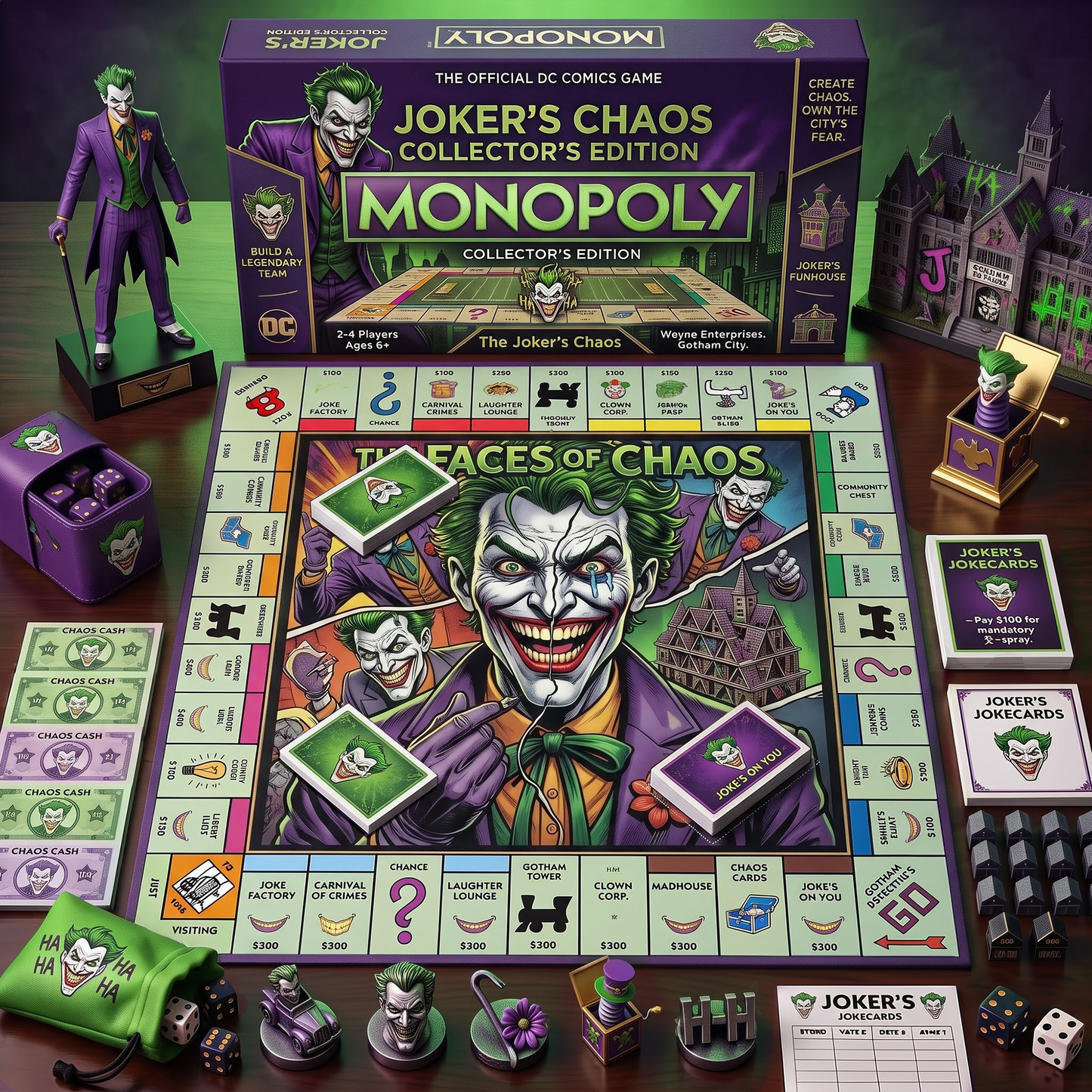 JOKER_MONOPOLY DCDELUXE SPORTS BOARD GAME PREMIUM COLLECTOR EDITION