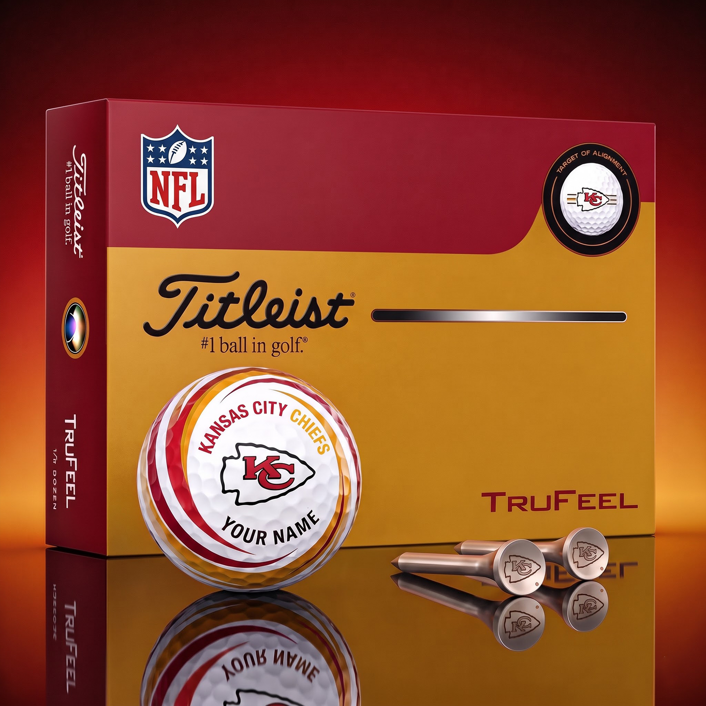 KC X SIGNATURE NFL DELUXE PERSONALIZED GOLF BALL SET – PREMIUM EDITION