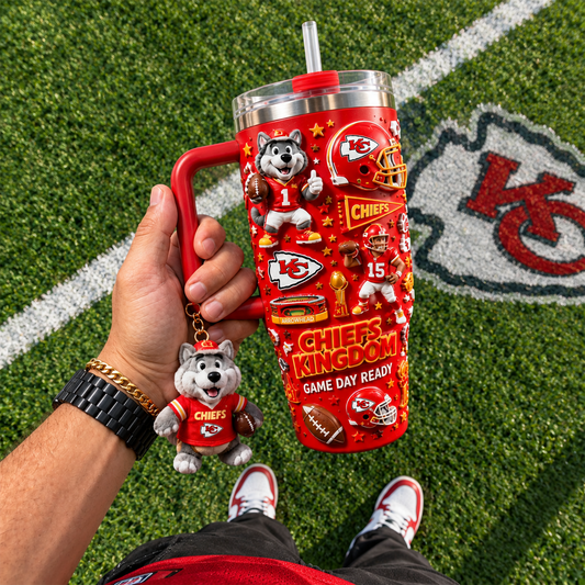 KCC x NFL Football 40oz Tumbler with Handle & Straw