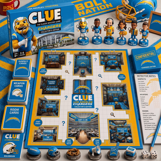 LAC X PREMIUM NFL FOOTBALL CLUE – Ultimate Fan Mystery Game Set