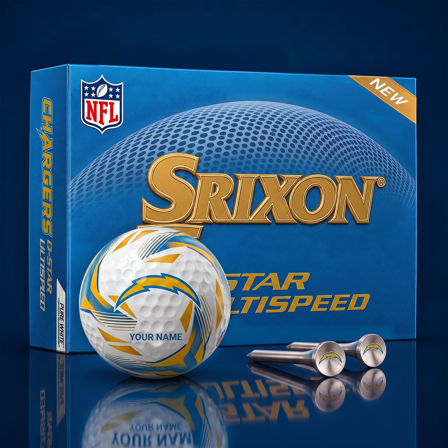 LAC_NFL Football Fan Signature Golf Ball Set  Personalized Edition