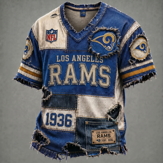 LAR X NFL Premium V-Neck T-shirt Gift For Fans 0106
