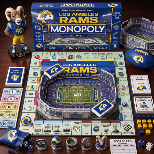 LAR_MONOPOLY NFL DELUXE SPORTS BOARD GAME PREMIUM COLLECTOR EDITION
