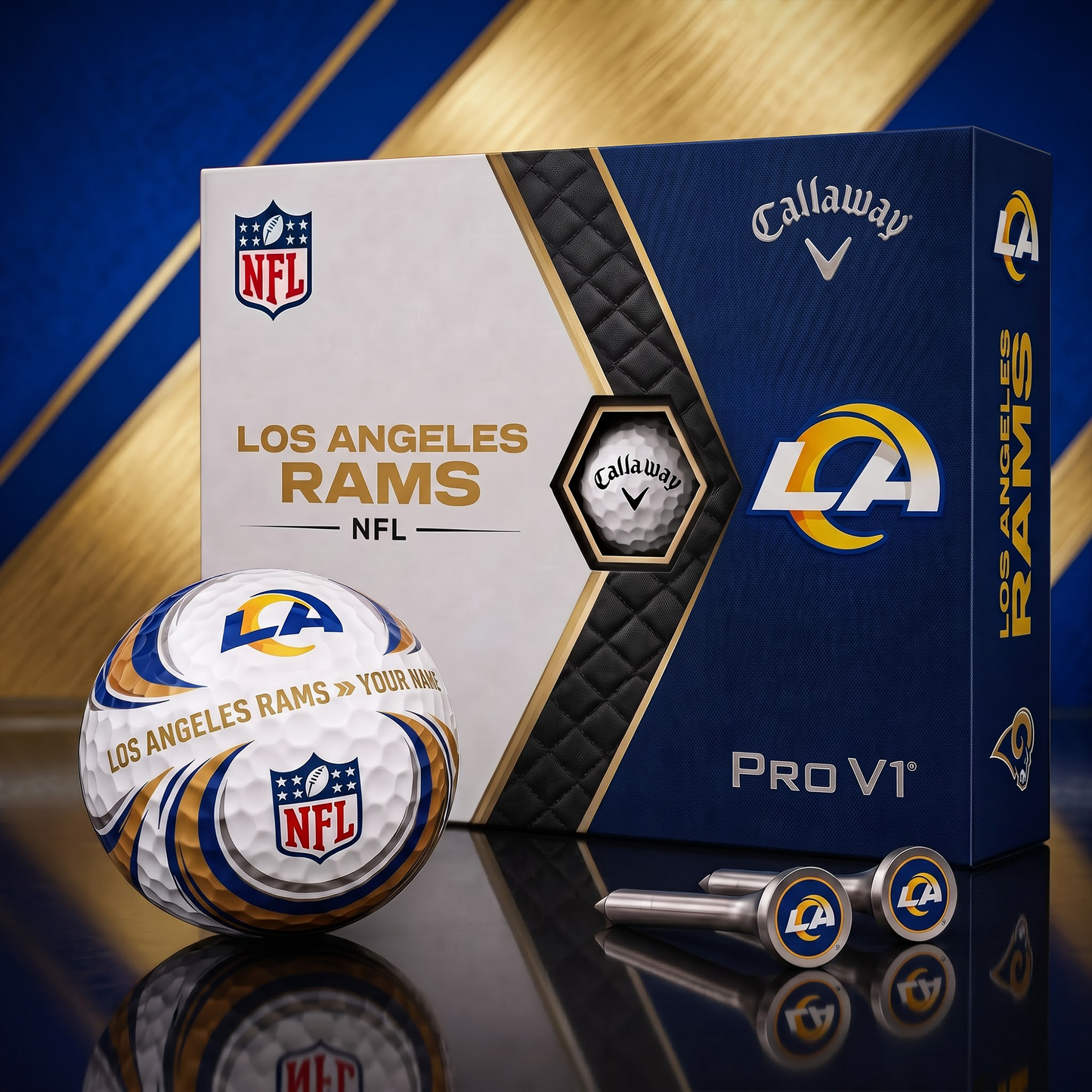 LAR_PREMIUM NFL PERSONALIZED PRO V2 GOLF BALL SET COLLECTOR EDITION 1808