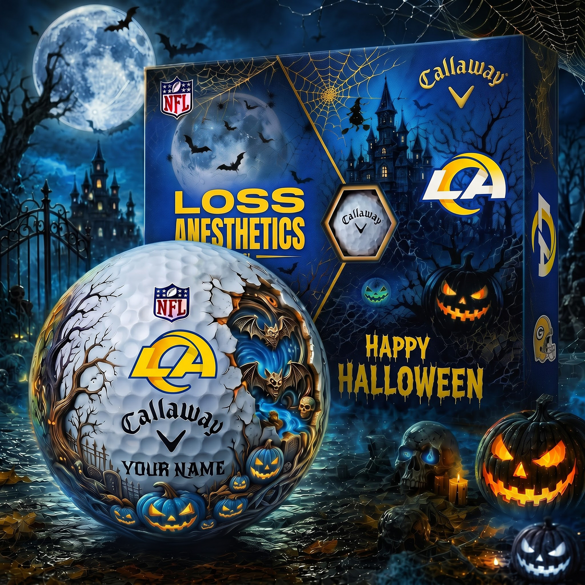 LAR_Premium NFL Halloween Golf Ball Limited Edition V4