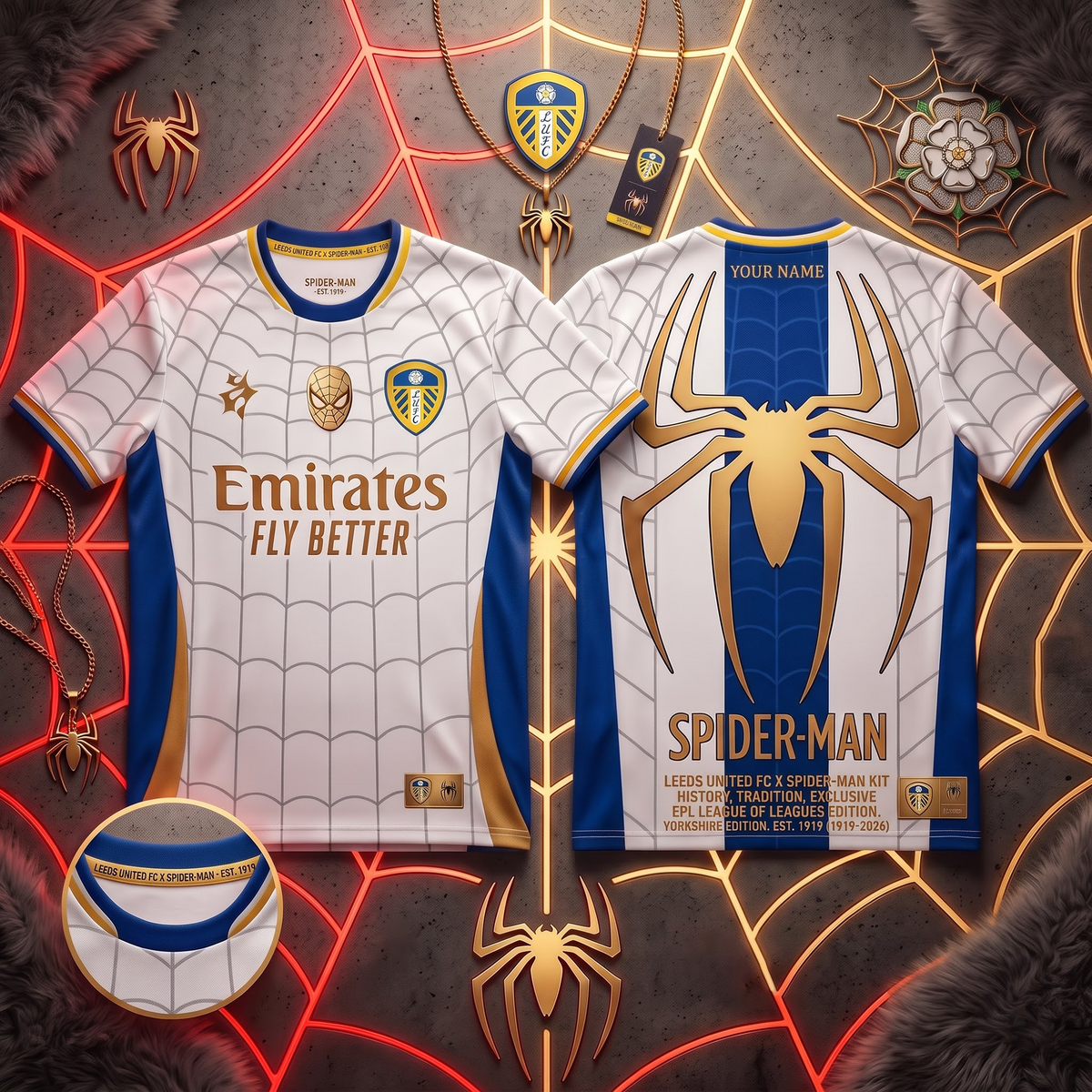 LEED X PREMIUM EPL x SPIDER-MAN PERSONALIZED FOOTBALL JERSEY