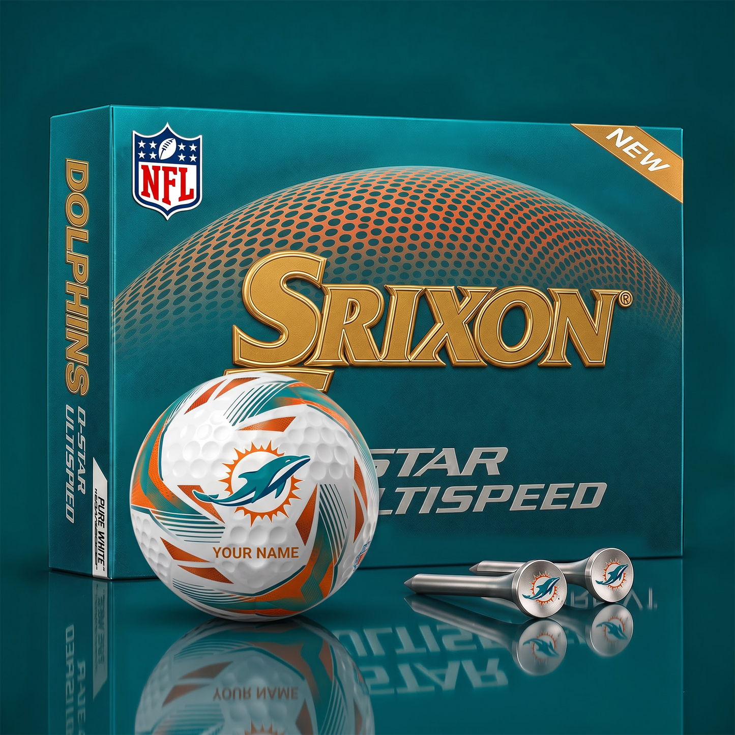 MD_NFL Football Fan Signature Golf Ball Set  Personalized Edition