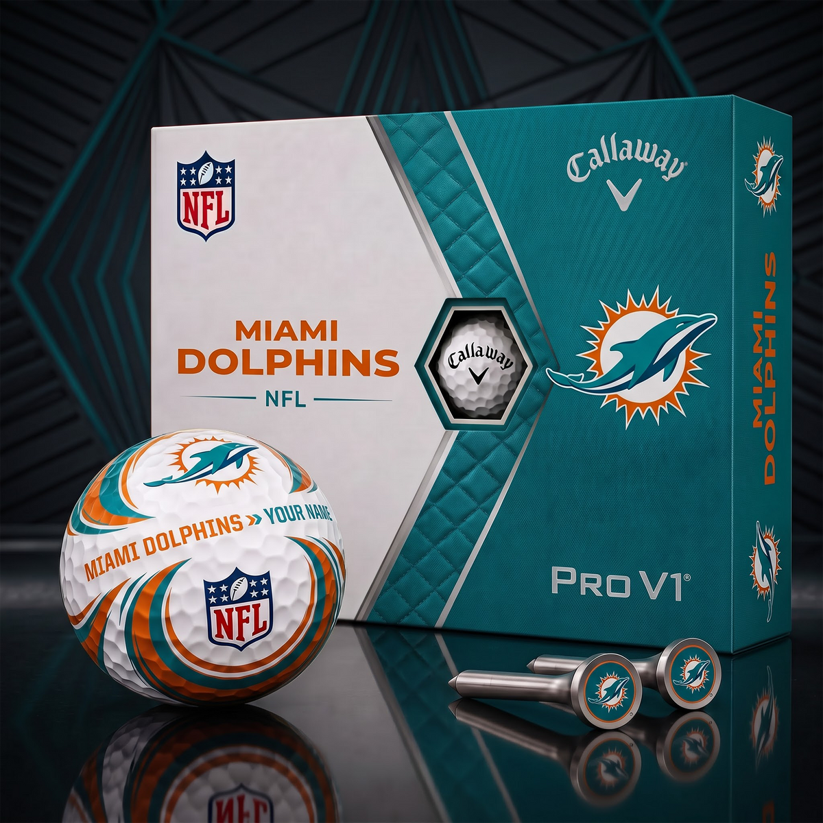 MD_PREMIUM NFL PERSONALIZED PRO V2 GOLF BALL SET COLLECTOR EDITION 1808