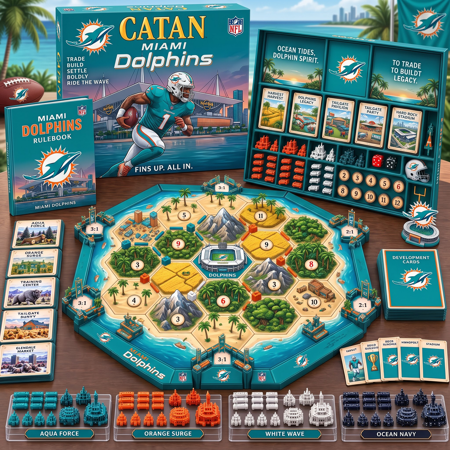 MIA X NFL Premium Strategy Board Game
