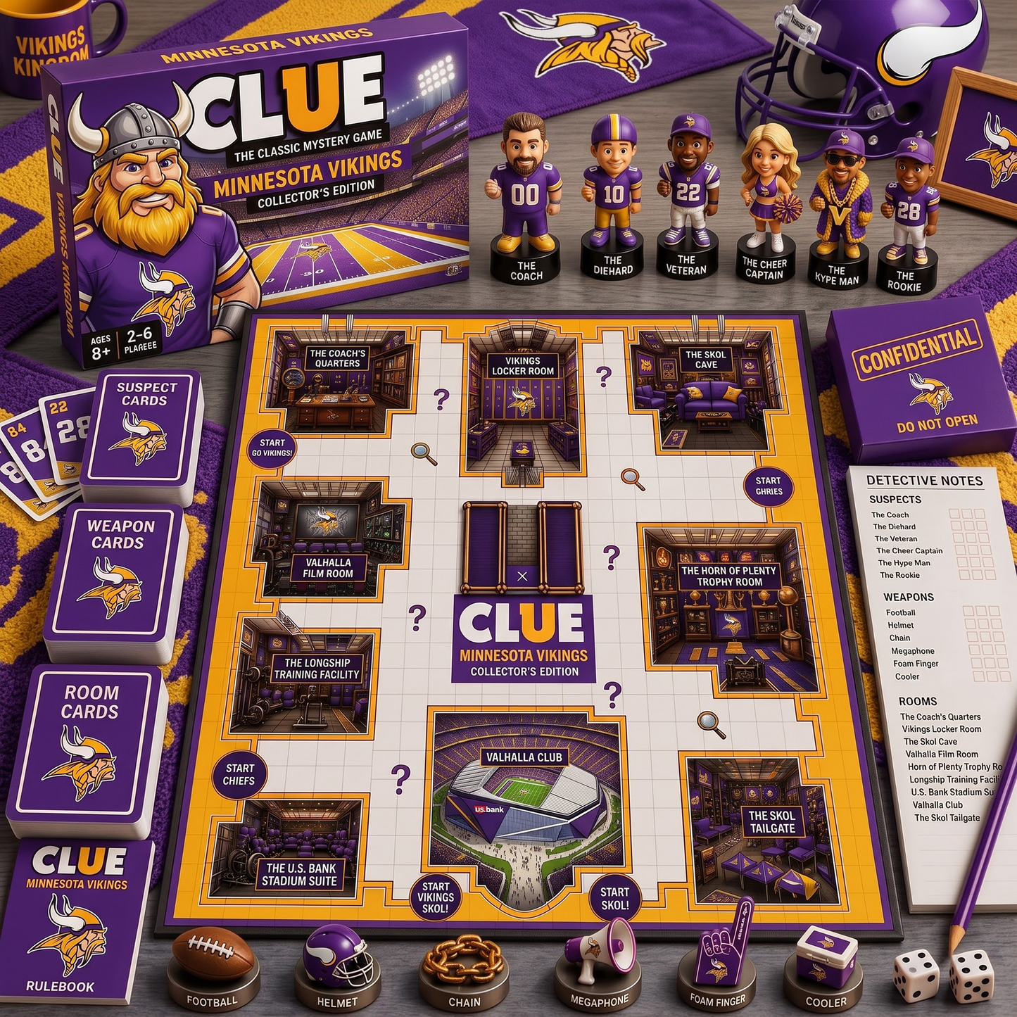 MIN X PREMIUM NFL FOOTBALL CLUE – Ultimate Fan Mystery Game Set