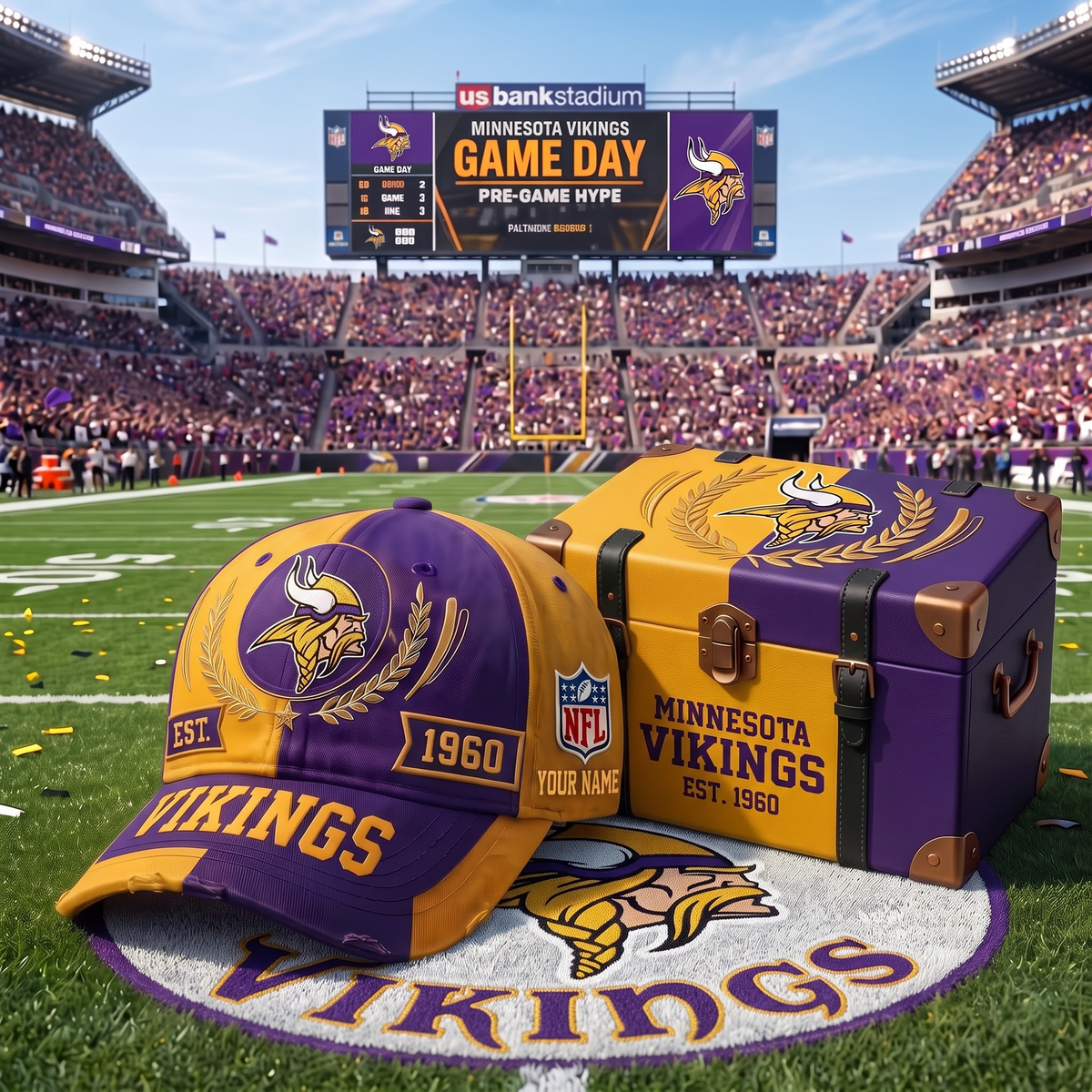 MIN X Premium NFL Fan Cap & Collector Box Set – Custom Name Edition