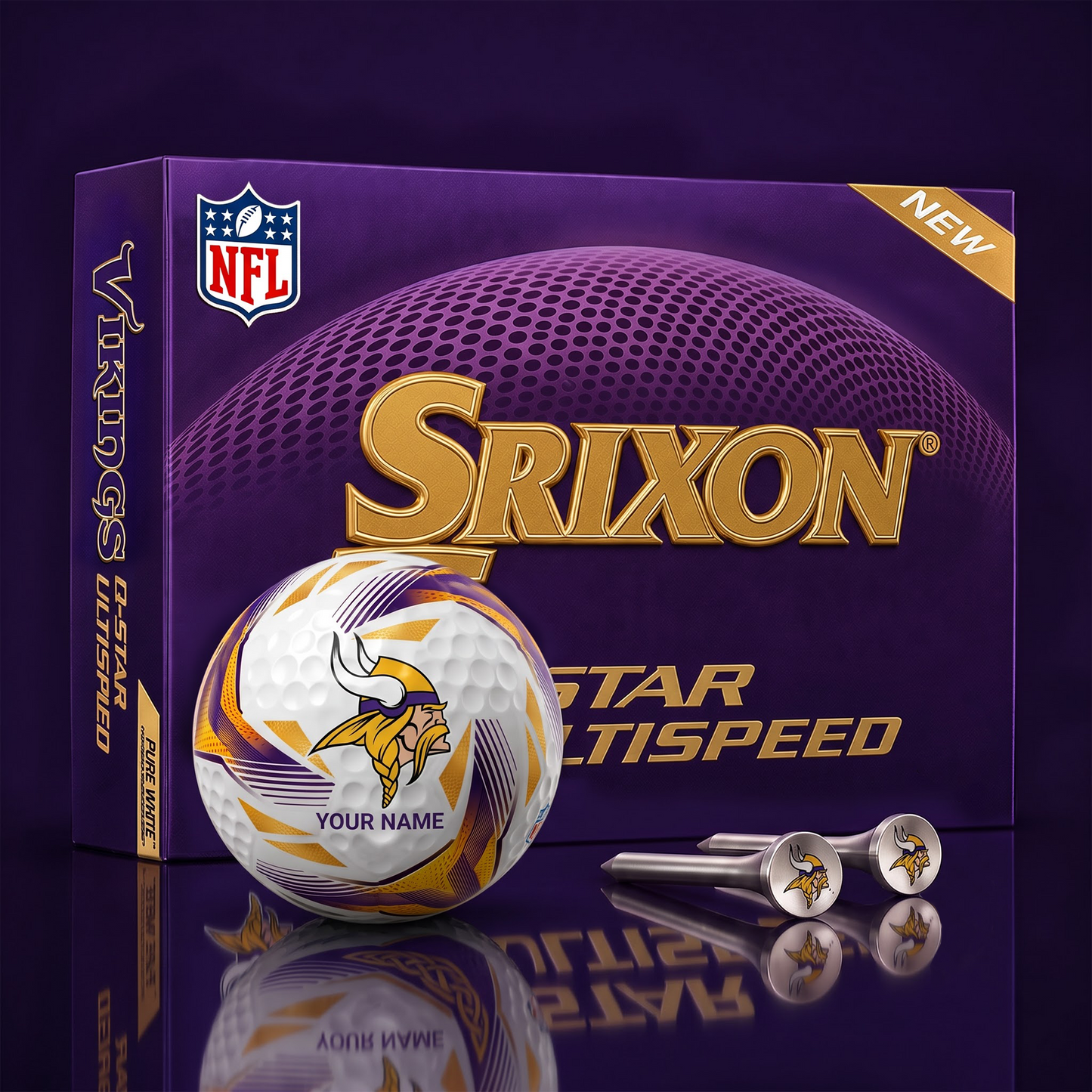 MV_NFL Football Fan Signature Golf Ball Set  Personalized Edition