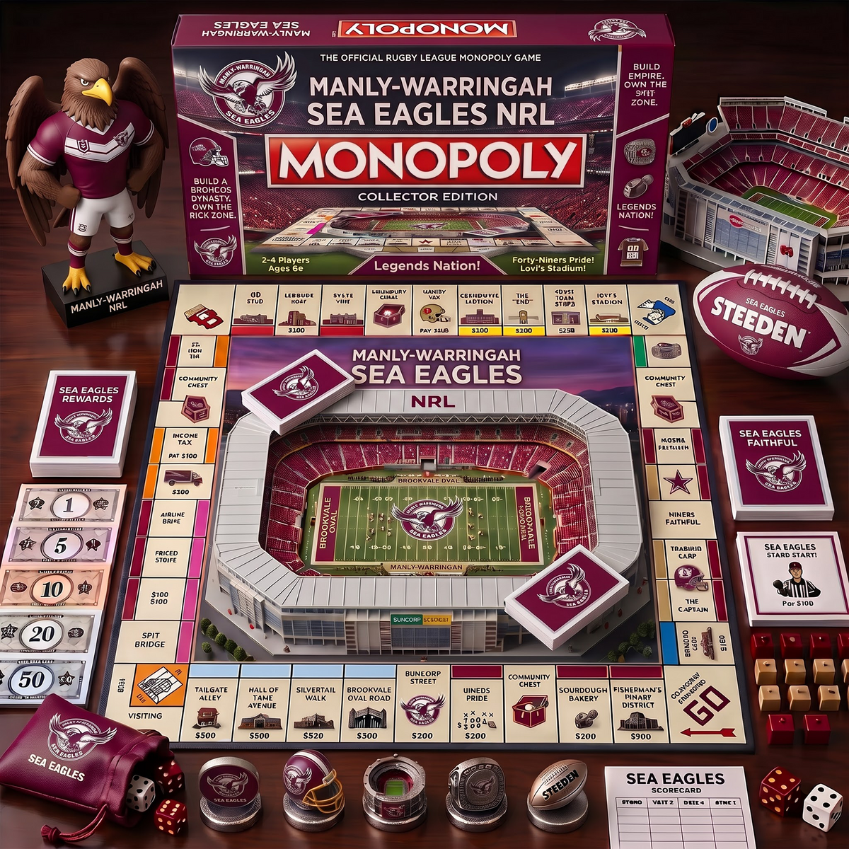 MW_MONOPOLY NRL DELUXE SPORTS BOARD GAME PREMIUM COLLECTOR EDITION