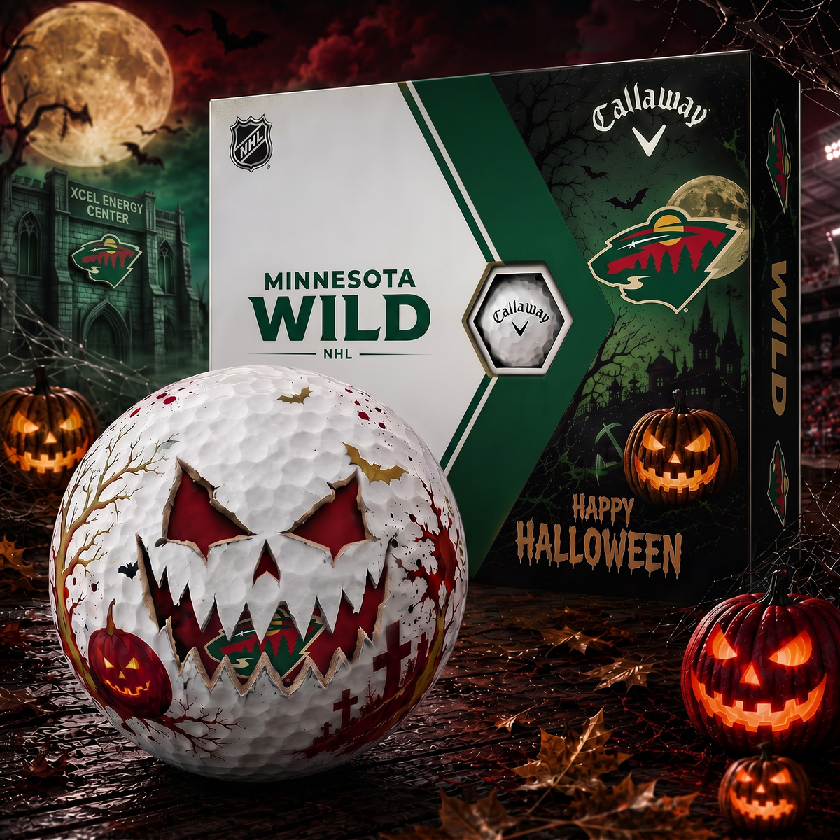 MW_NHL Monster Skull Halloween Golf Balls Gift Box V2 1808