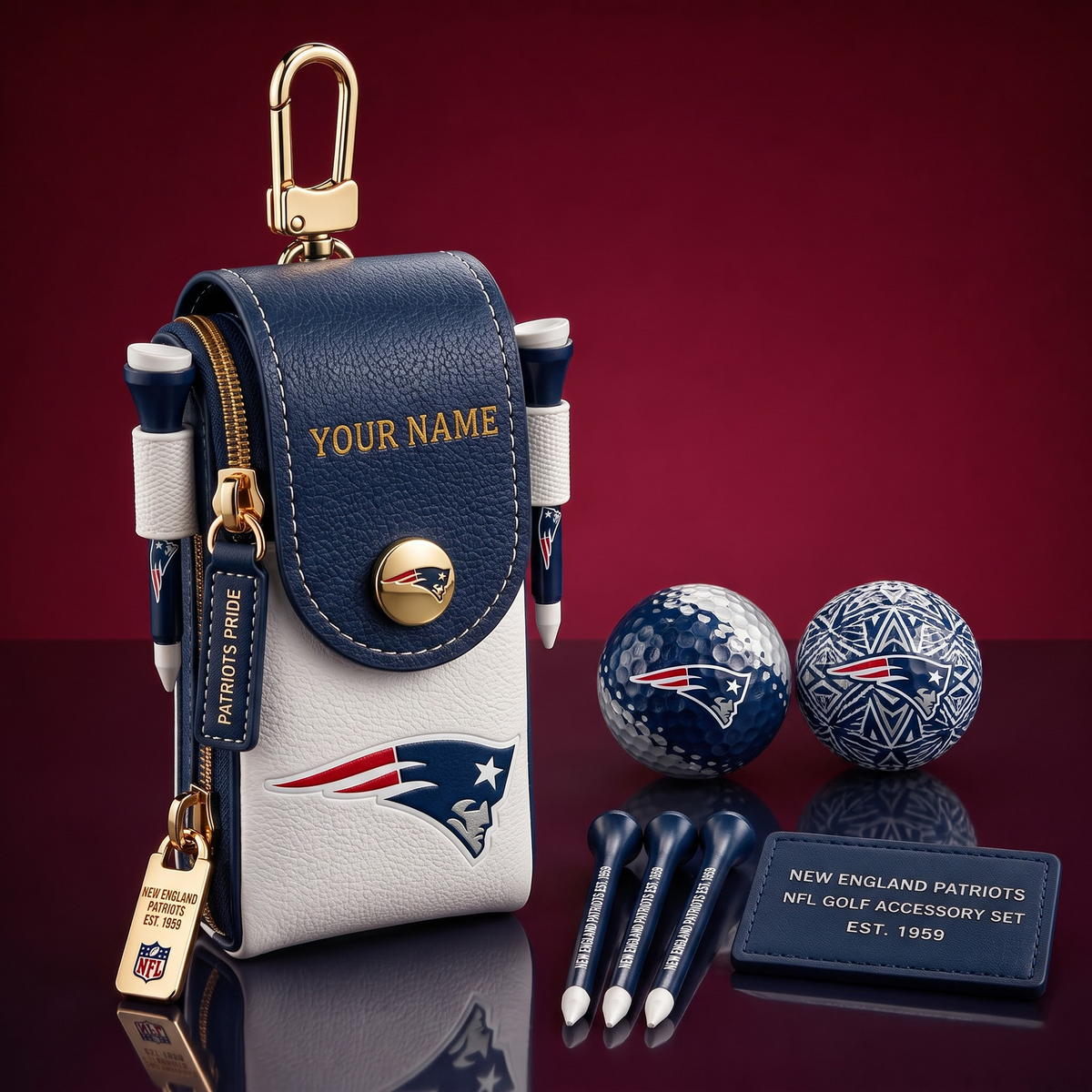 NE X Exclusive Custom NFL Fan Golf Essentials 1808 NAK NHT