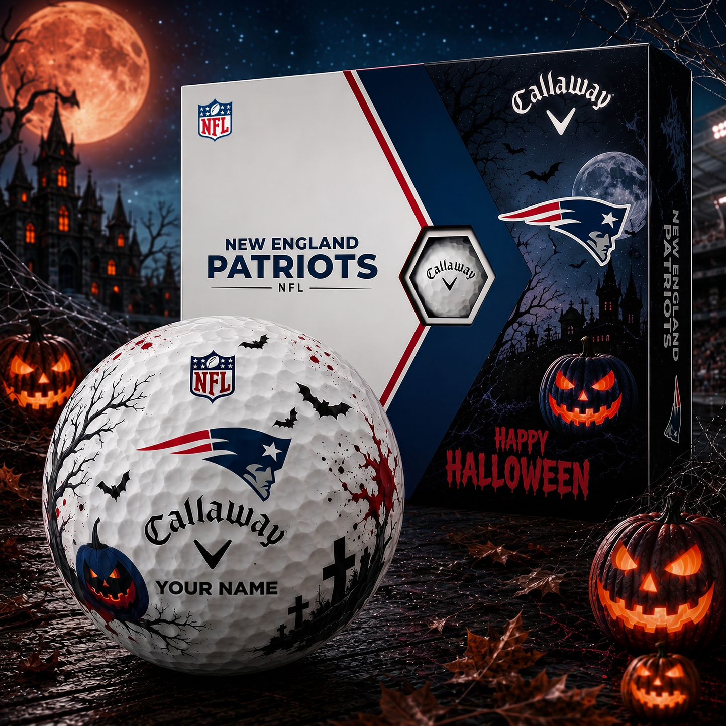 NE X Premium NFL Halloween Golf Ball Limited Edition