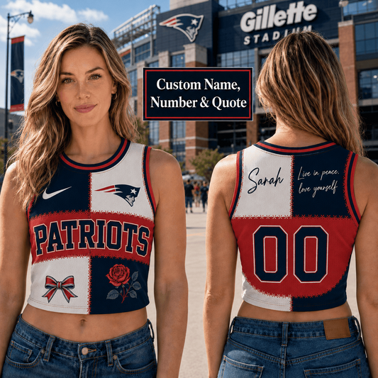 NE x NFL Premium Women Croptop Tank Top