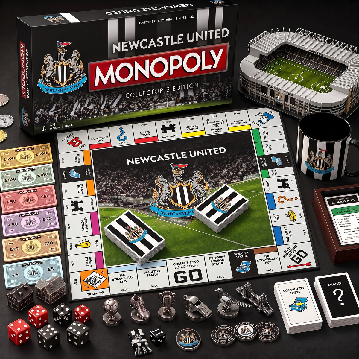 NEW_MONOPOLY EPL DELUXE SPORTS BOARD GAME PREMIUM COLLECTOR EDITION