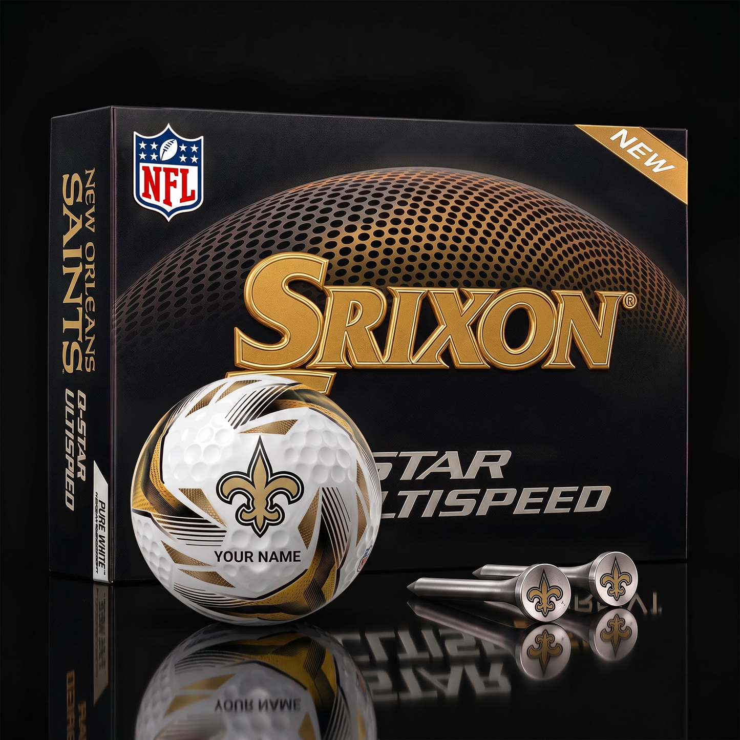 NOS_NFL Football Fan Signature Golf Ball Set  Personalized Edition