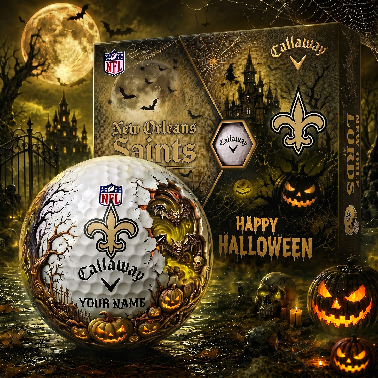 NOS_Premium NFL Halloween Golf Ball Limited Edition V4