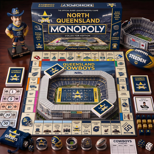 NQC_MONOPOLY NRL DELUXE SPORTS BOARD GAME PREMIUM COLLECTOR EDITION
