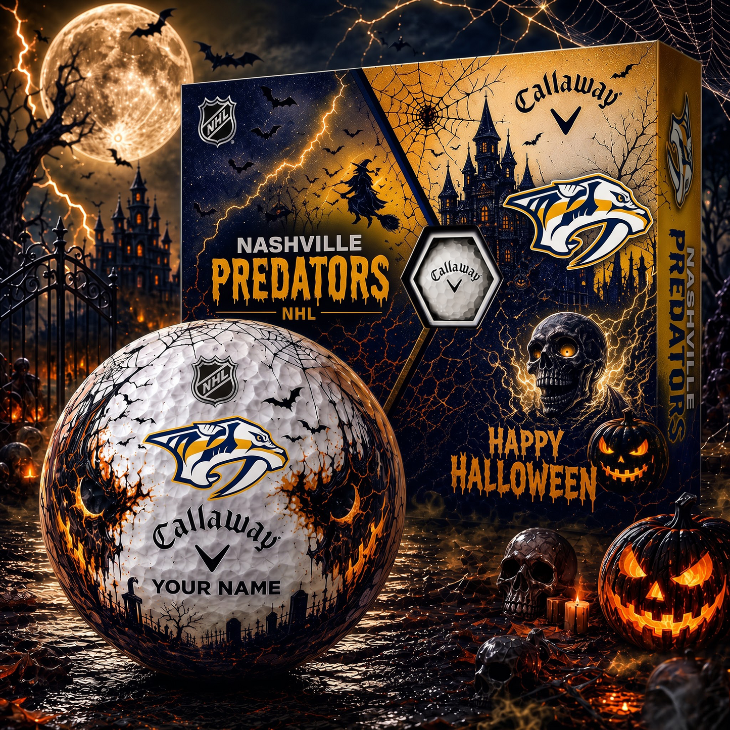NSH X Premium NHL Halloween Golf Ball Limited Edition V2