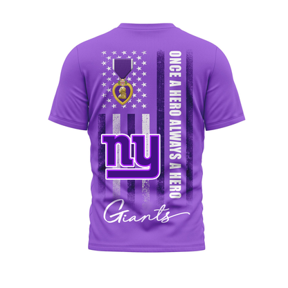NYG Premium National Purple Hear Day 3D Shirt  300626