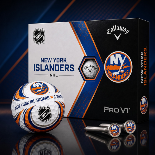 NYI X PREMIUM NHL PERSONALIZED PRO V1 GOLF BALL SET COLLECTOR EDITION