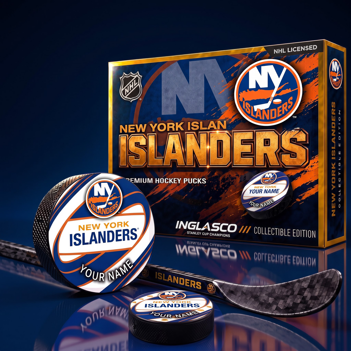 NYI_NHL Premium Hockey Pucks