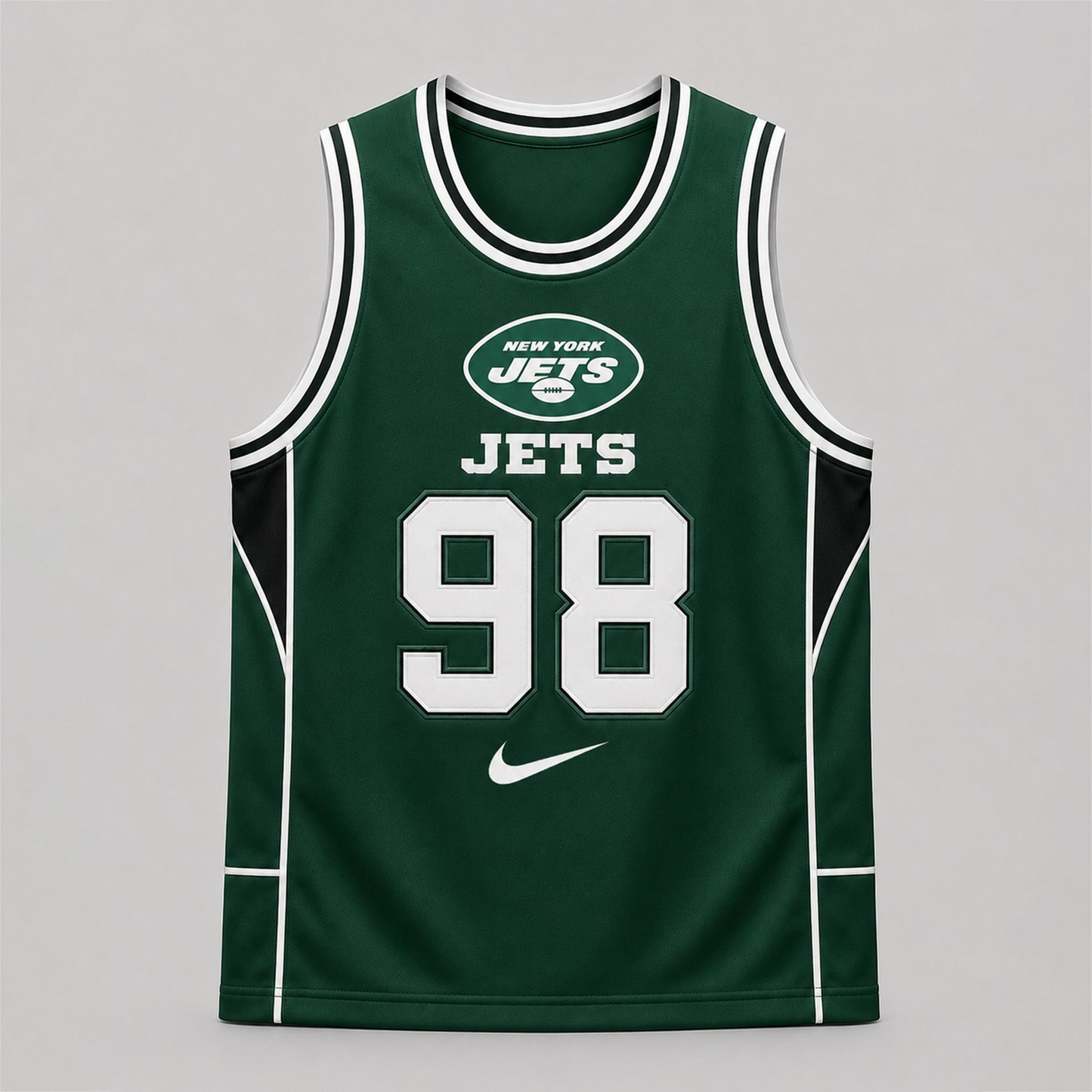 NYJ Premium NFL Custom Basketball Tank Top For Men And Women 2406