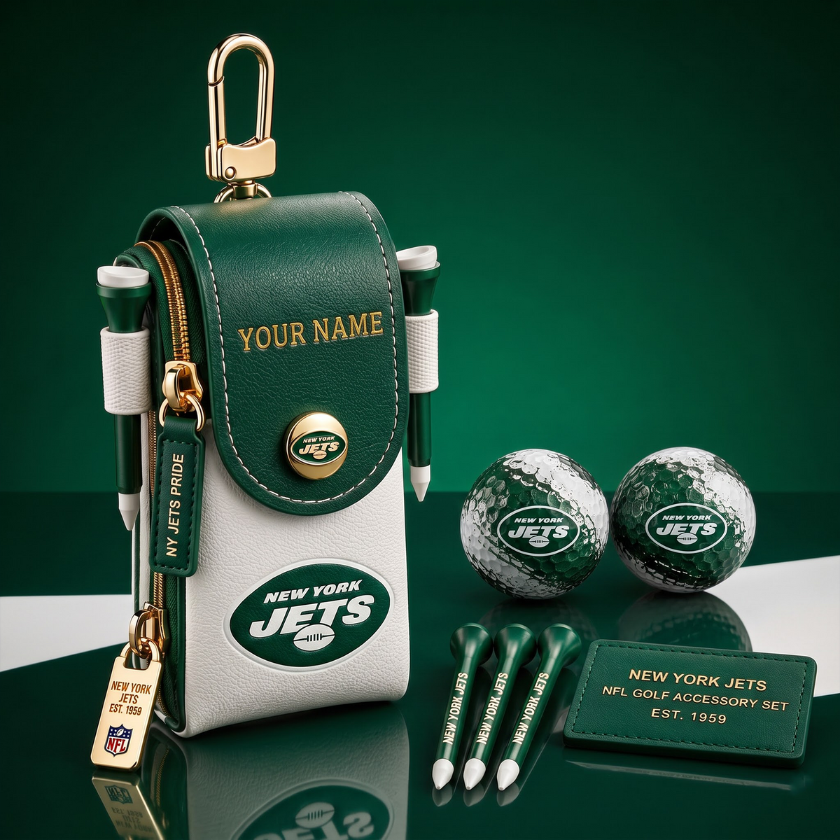 NYJ X Exclusive Custom NFL Fan Golf Essentials 1808 NAK NHT