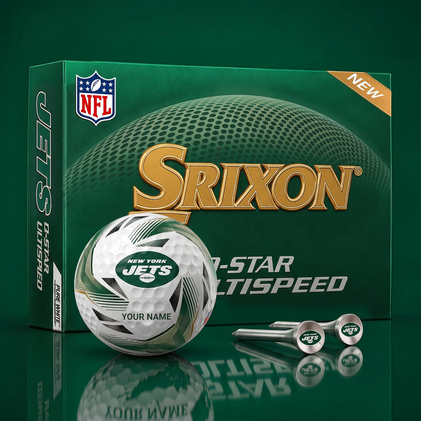 NYJ_NFL Football Fan Signature Golf Ball Set  Personalized Edition