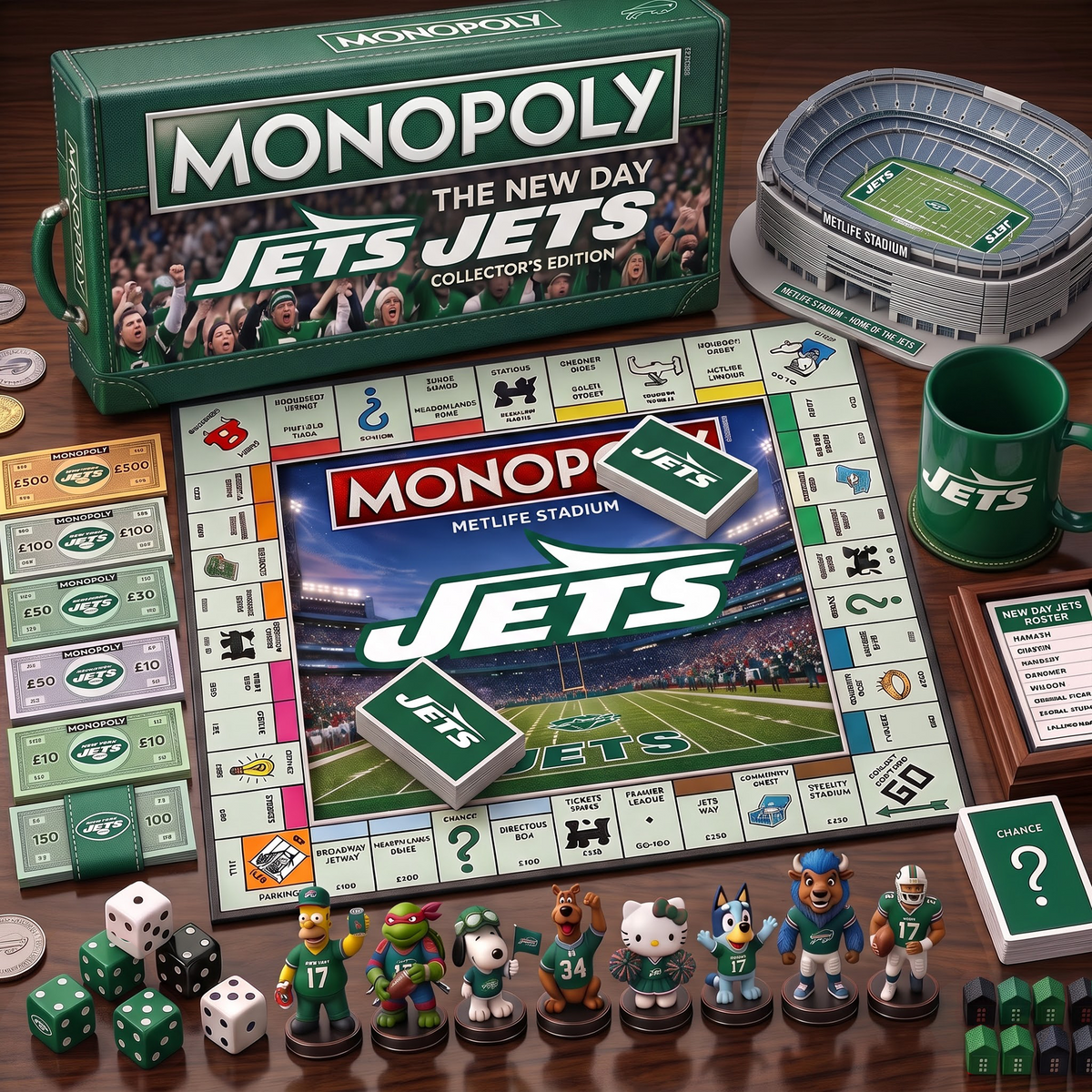 NYJ_PREMIUM MONOPOLY NFL COLLECTOR’S EDITION BOARD GAME