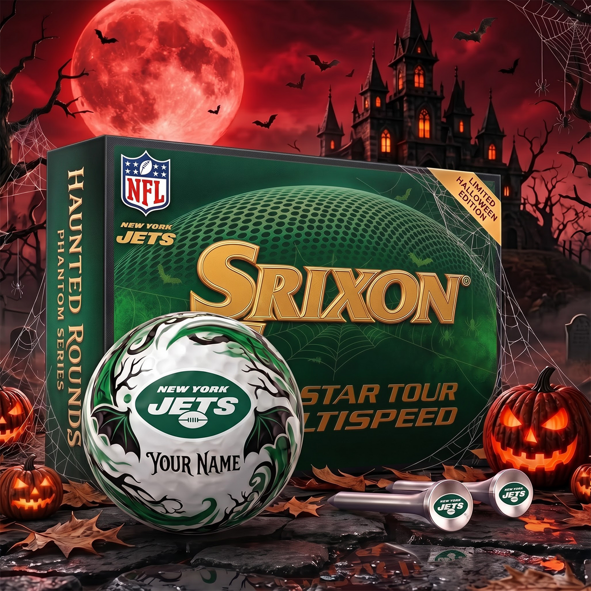 NYJ_Premium NFL Halloween Golf Ball Limited Edition