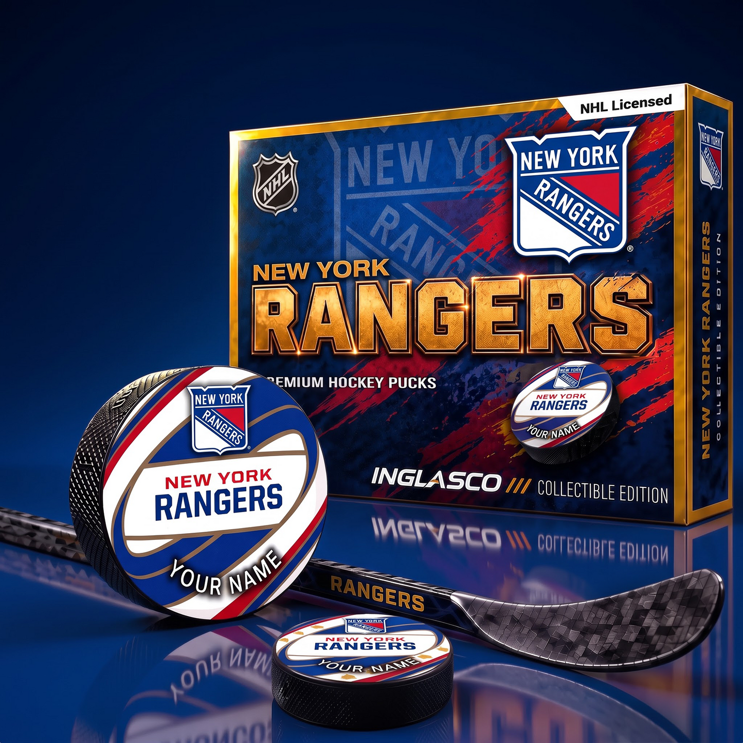 NYR_NHL Premium Hockey Pucks