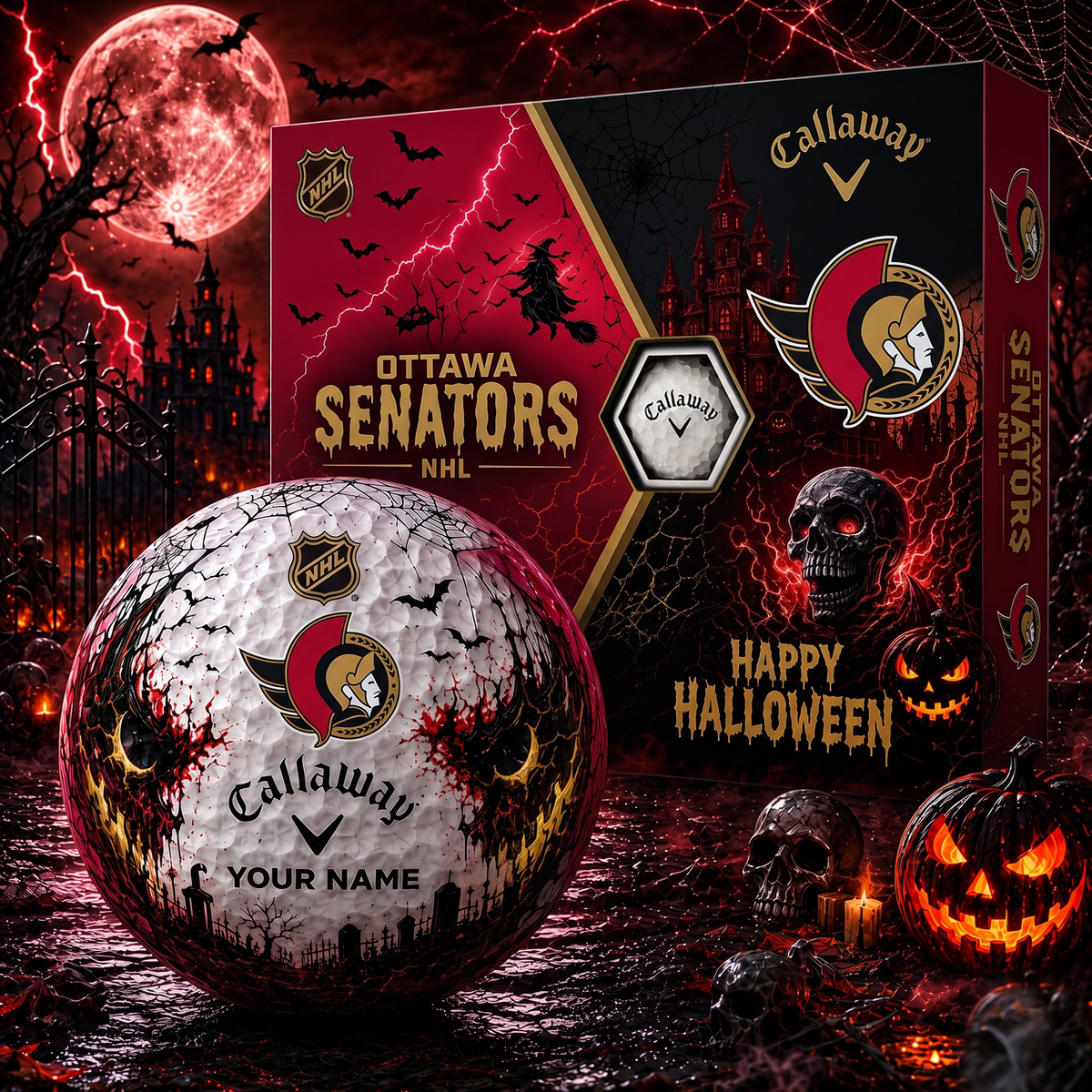 OTT X Premium NHL Halloween Golf Ball Limited Edition V2