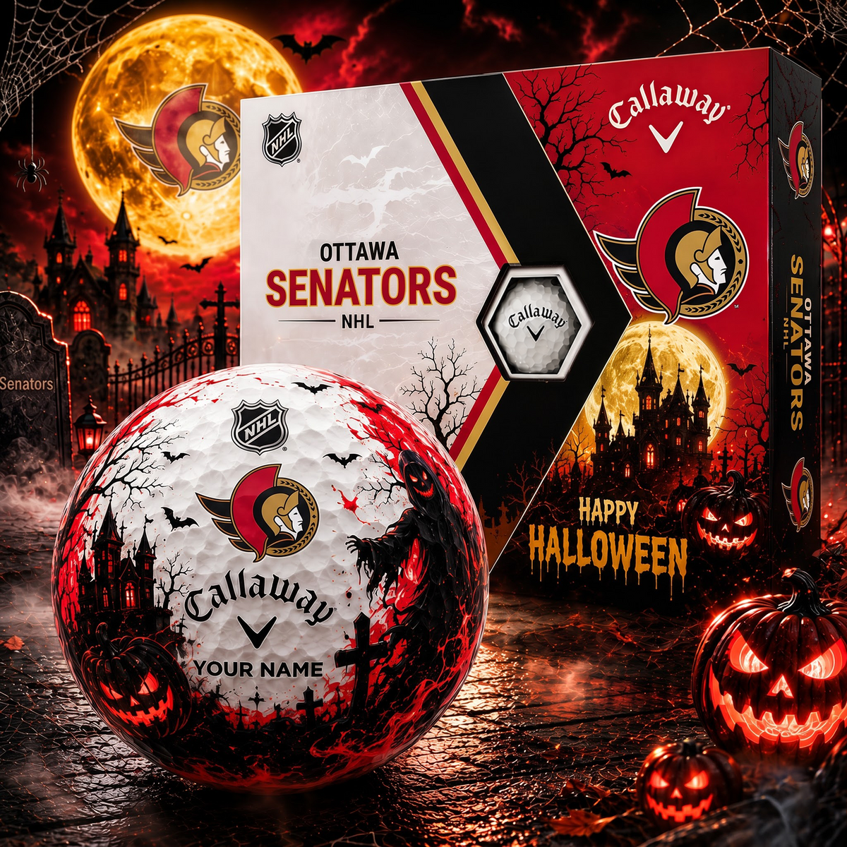 OTT X Premium NHL Halloween Golf Ball Limited Edition V3
